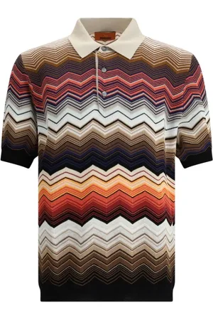 Missoni Koszulki, Mężczyzna, Wielobarwność, XS, Polo z Wzorem Zig Zag