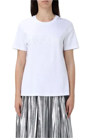 Max Mara Koszulki, Kobieta, Biały, S, Czaszowy biały body suit