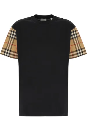 Burberry Koszulki, Kobieta, Czarny, XL, Bawełna, Casualowa koszulka bawełniana z eleganckim wykończeniem