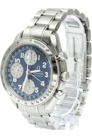 Omega Pre-owned, Mężczyzna, Niebieski, ONE SIZE, Pre-owned Stainless Steel watches