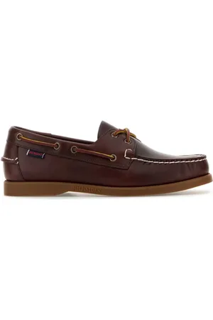 SEBAGO Buty, Mężczyzna, brązowy, 40 1/2 EU, Brązowe Skórzane Mokasynyy z Wiązaniem