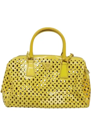 Prada Pre-owned, Kobieta, Żółty, ONE SIZE, Pre-owned Canvas handbags