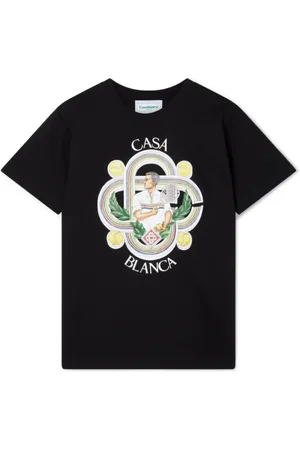 Casablanca Koszulki, Mężczyzna, Czarny, S, Bawełna, Le Joueur T-Shirt