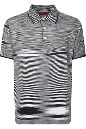 Missoni Koszulki, Mężczyzna, Czarny, 2XL, Czarna Koszulka w Paski