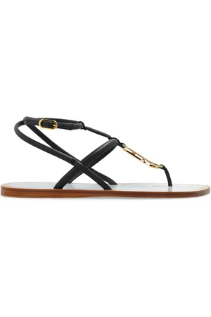 Fendi Buty, Kobieta, Czarny, 37 EU, Czarne Skórzane Sandały