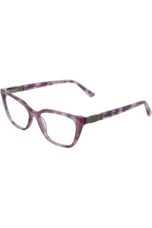 Guess Akcesoria, Kobieta, Fioletowy, ONE SIZE, Fioletowe Okulary Optyczne Damskie Styl Prostokątny