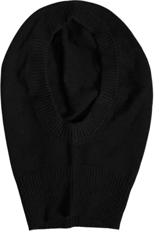 Dolce & Gabbana Akcesoria, Kobieta, Czarny, ONE SIZE, Kaszmir, Czarna Kaszmirowa Dzianinowa Czapka Narciarska