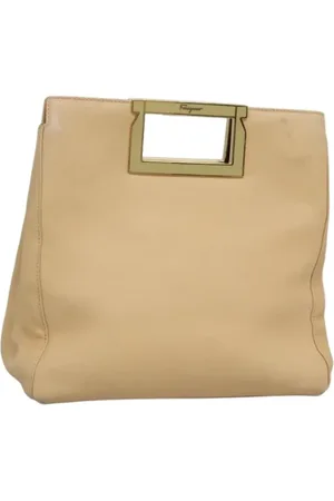 Salvatore Ferragamo Pre-owned, Kobieta, Beżowy, ONE SIZE, Skóra, Pre-owned Skórzane torebki