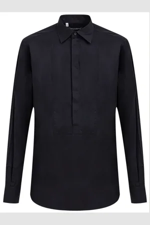 Dolce & Gabbana Koszule, Mężczyzna, Czarny, L, Granatowa Klasyczna Koszula
