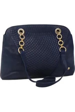 Bally Pre-owned, Kobieta, Niebieski, ONE SIZE, Skóra, Pre-owned Skórzane torebki