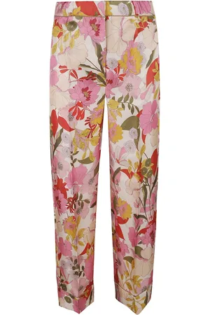 Max Mara Spodnie, Kobieta, Wielobarwność, XS, Różowe Spodnie Leda