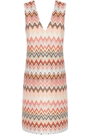 Missoni Sukienki, Kobieta, Wielobarwność, M, Żółte Sukienki Letnie dla Kobiet
