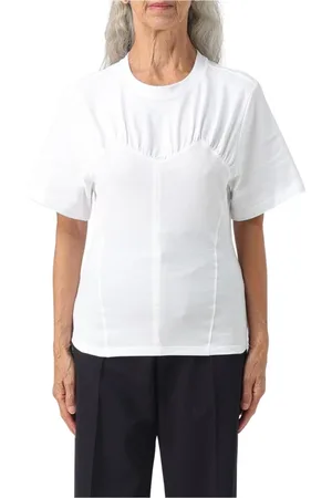 Isabel Marant Koszulki, Kobieta, Biały, S, Biała Bawełniana T-shirt z Krótkim Rękawem