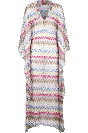 Missoni Sukienki, Kobieta, Wielobarwność, S, Wielokolorowy Kaftan z Wiskozy Sukienka
