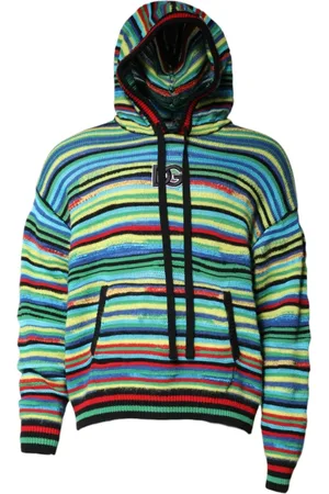 Dolce & Gabbana Bluzy, Mężczyzna, Wielobarwność, M, Wielokolorowy sweter z kapturem