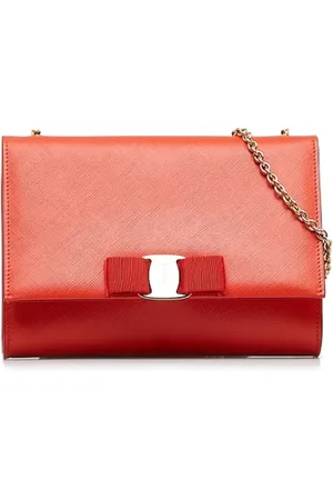 Salvatore Ferragamo Pre-owned, Kobieta, Czerwony, ONE SIZE, Skóra, Pre-owned skórzane torby na ramię
