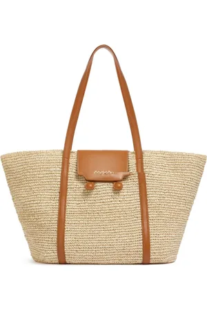 Marni Torebki, Kobieta, Beżowy, ONE SIZE, Torba plażowa z blokadą kolorów