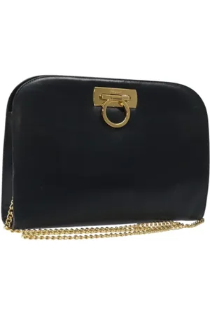 Salvatore Ferragamo Pre-owned, Kobieta, Niebieski, ONE SIZE, Skóra, Pre-owned skórzane torby na ramię