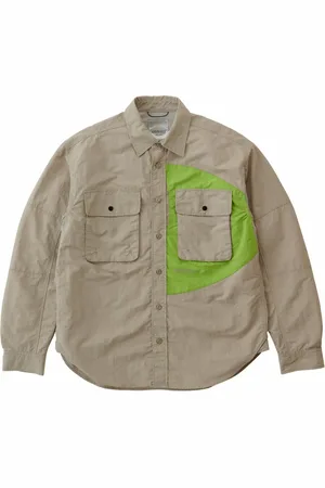 Gramicci Koszule, Mężczyzna, Beżowy, M, Nylon, Dune Nylon Brentwood Shirt