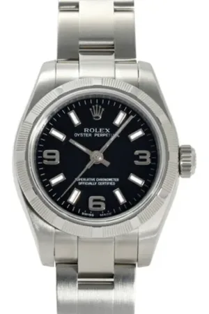 Rolex Pre-owned, unisex, Czarny, ONE SIZE, Pre-owned Stainless Steel watches