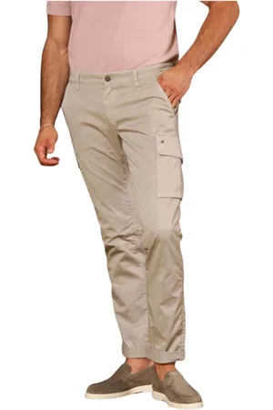 Masons Spodnie, Mężczyzna, Beżowy, M, Bawełna, Cargo Pants w Rozciągliwym Satynie o Ekstra Slim Fit