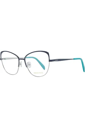 Emilio Pucci Akcesoria, Kobieta, Niebieski, ONE SIZE, Niebieskie Okulary Optyczne Cat Eye