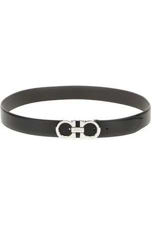 Salvatore Ferragamo Akcesoria, Mężczyzna, Czarny, 105 CM, Pasek z możliwością odwrócenia i regulacji Gancini