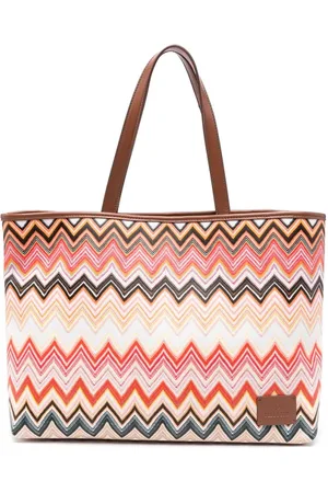 Missoni Torebki, Kobieta, Różowy, ONE SIZE, Elegancka Torba Tote w Wielobarwny