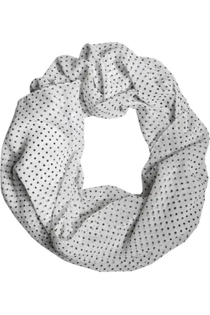 Dolce & Gabbana Akcesoria, Kobieta, Biały, ONE SIZE, Chusta w kropki Wrap Shawl Szalik