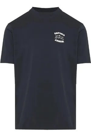Emporio Armani Koszulki, Mężczyzna, Czarny, M, Casualowy T-shirt z mieszanką bawełny