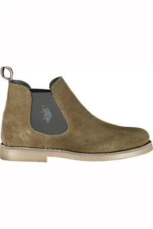 U.S. Polo Assn. Buty, Mężczyzna, Zielony, 45 EU, Zielony Skórzany Męski But Ankle