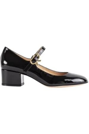 Gianvito Rossi Buty, Kobieta, Czarny, 40 EU, Skóra, Mary Ribbon Slippers