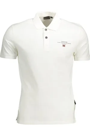Napapijri Koszulki, Mężczyzna, Biały, 3XL, Polo z Haftem Logo z Bawełny