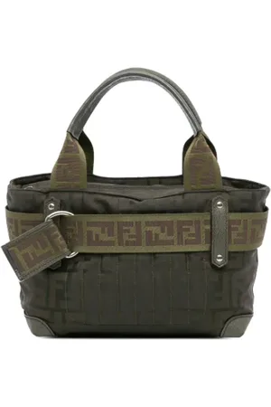 Fendi Pre-owned, Kobieta, Zielony, ONE SIZE, Nylon, Pre-owned Nylon handbags