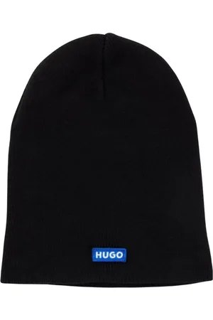 HUGO BOSS Akcesoria, Mężczyzna, Czarny, ONE SIZE, Wełna, Czapka Beanie