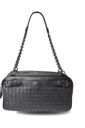 Bottega Veneta Pre-owned, Kobieta, Czarny, ONE SIZE, Skóra, Pre-owned skórzane torby na ramię
