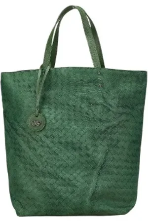Bottega Veneta Pre-owned, Kobieta, Zielony, ONE SIZE, Skóra, Pre-owned Canvas totes