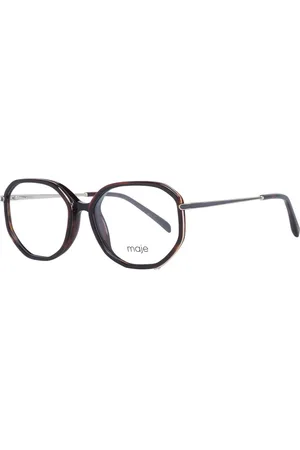 Maje Akcesoria, Kobieta, brązowy, ONE SIZE, Brązowe Okulary Optyczne Damskie Styl Okrągły