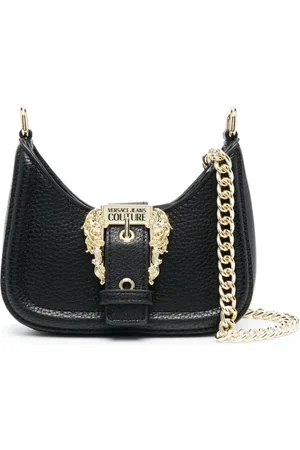 VERSACE Torebki, Kobieta, Czarny, ONE SIZE, Czarna Torba na Ramię dla Kobiet