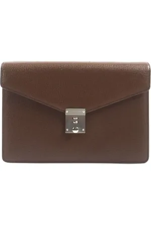 Salvatore Ferragamo Pre-owned, Mężczyzna, brązowy, ONE SIZE, Skóra, Pre-owned Leather clutches