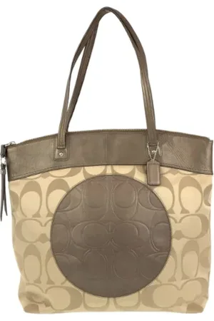 Coach Pre-owned, Kobieta, Beżowy, ONE SIZE, Pre-owned Canvas totes