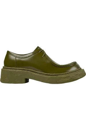Camper Buty, Mężczyzna, Zielony, 41 EU, Zielone Brogue Platform Buty