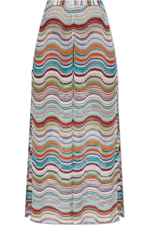 Missoni Spodnie, Kobieta, Wielobarwność, S, Spodnie plażowe z lureksową nicią