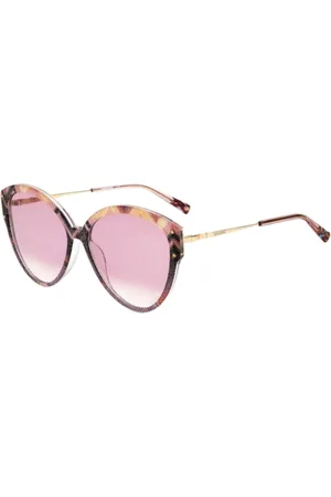 Missoni Akcesoria, Kobieta, Żółty, ONE SIZE, Złote metalowo-plastikowe okulary przeciwsłoneczne