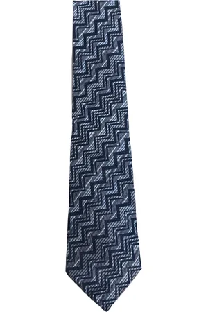 Missoni Akcesoria, Mężczyzna, Niebieski, ONE SIZE, Jedwabna Krawat