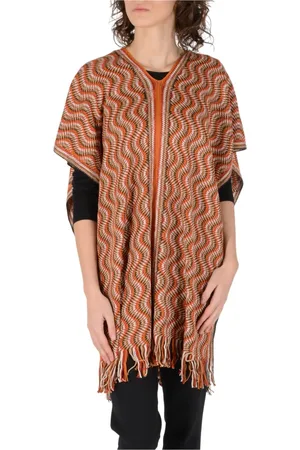 Missoni Kurtki, Kobieta, Wielobarwność, ONE SIZE, Bawełna, Wielokolorowy Wełna Bawełna Ponczo