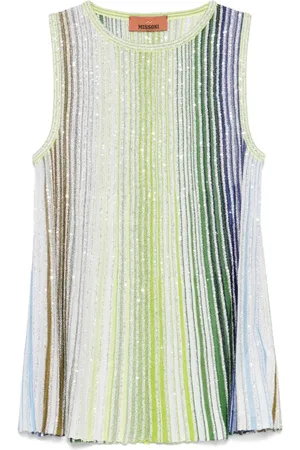 Missoni Koszulki, Kobieta, Wielobarwność, M, Zielony Top dla Kobiet