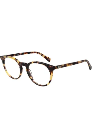 Guess Akcesoria, Kobieta, brązowy, ONE SIZE, Brązowe Okulary Optyczne Dla Kobiet Styl Okrągły