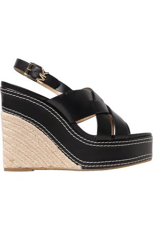 Michael Kors Buty, Kobieta, Czarny, 36 EU, Czarne Platformowe Sandały na Koturnie