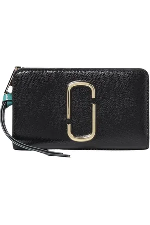 Marc Jacobs Akcesoria, Kobieta, Czarny, ONE SIZE, Kompakt portfel z zamkiem dla kobiet